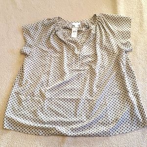Motherhood Maternity Blouse 3x Polka Dot
